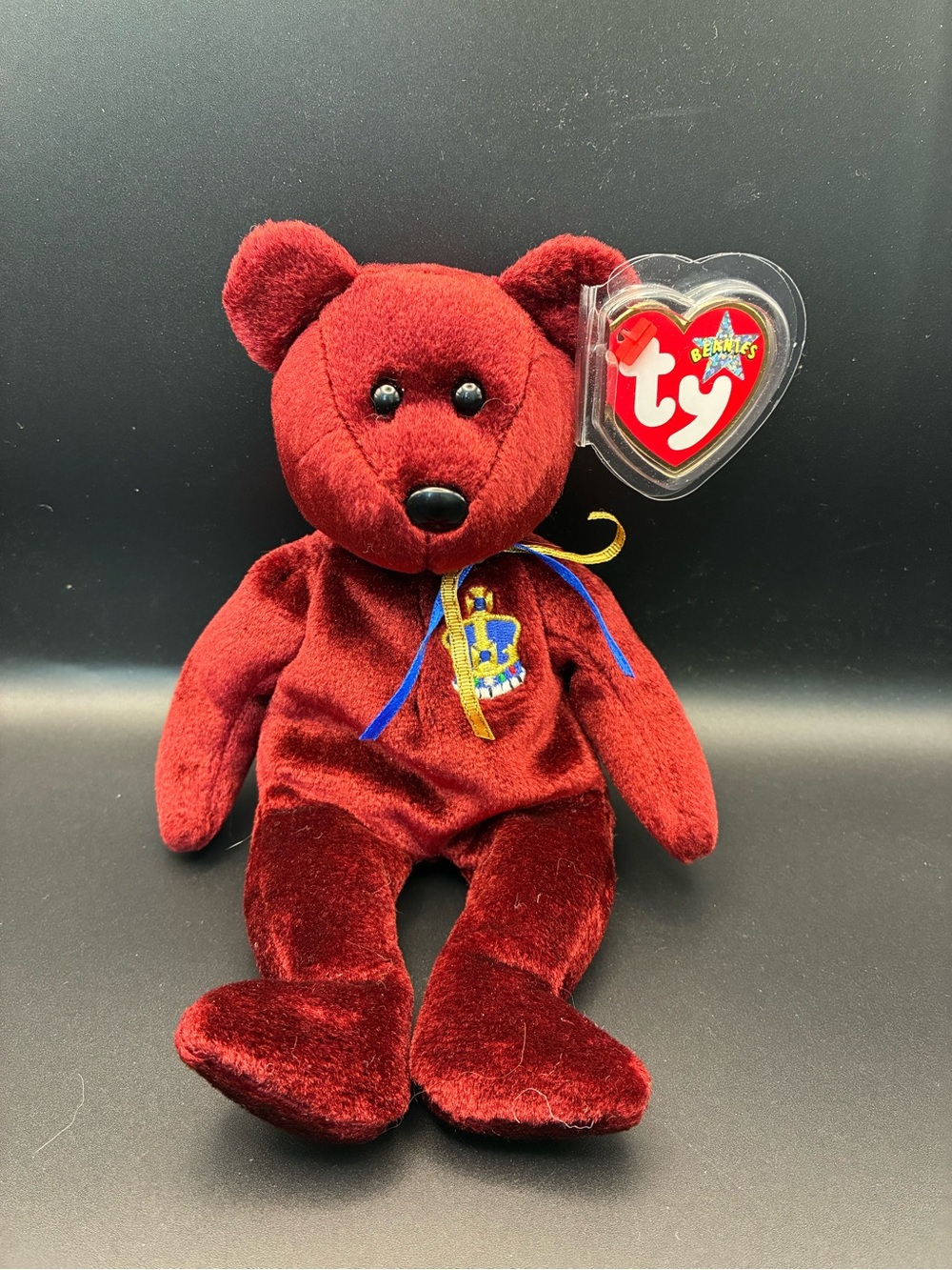 Ty Beanie Babies Burgundy Velvet Bear Plush - Burgundy Buckingham